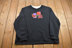 Vintage 1990s Butterfly and Flowers Crewneck Sweatshirt