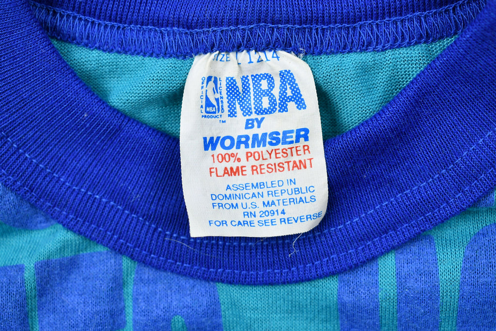 Vintage 1990s Charlotte Hornets Kid's Long Sleeve Graphic T-Shirt