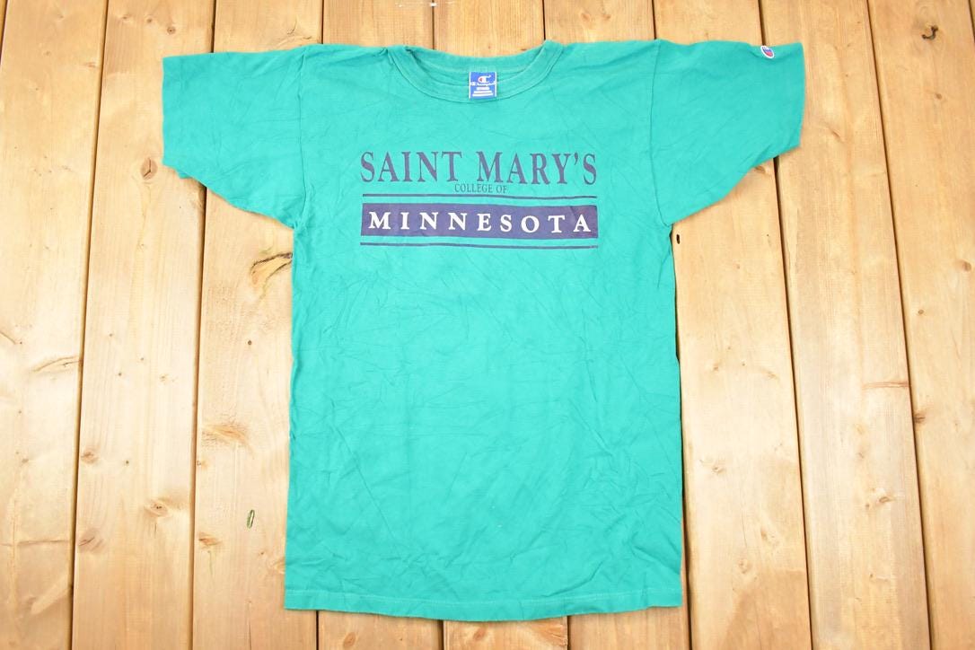 Vintage 1990s Champion St Mary's Minnesota Collegiate T-Shirt Men's S