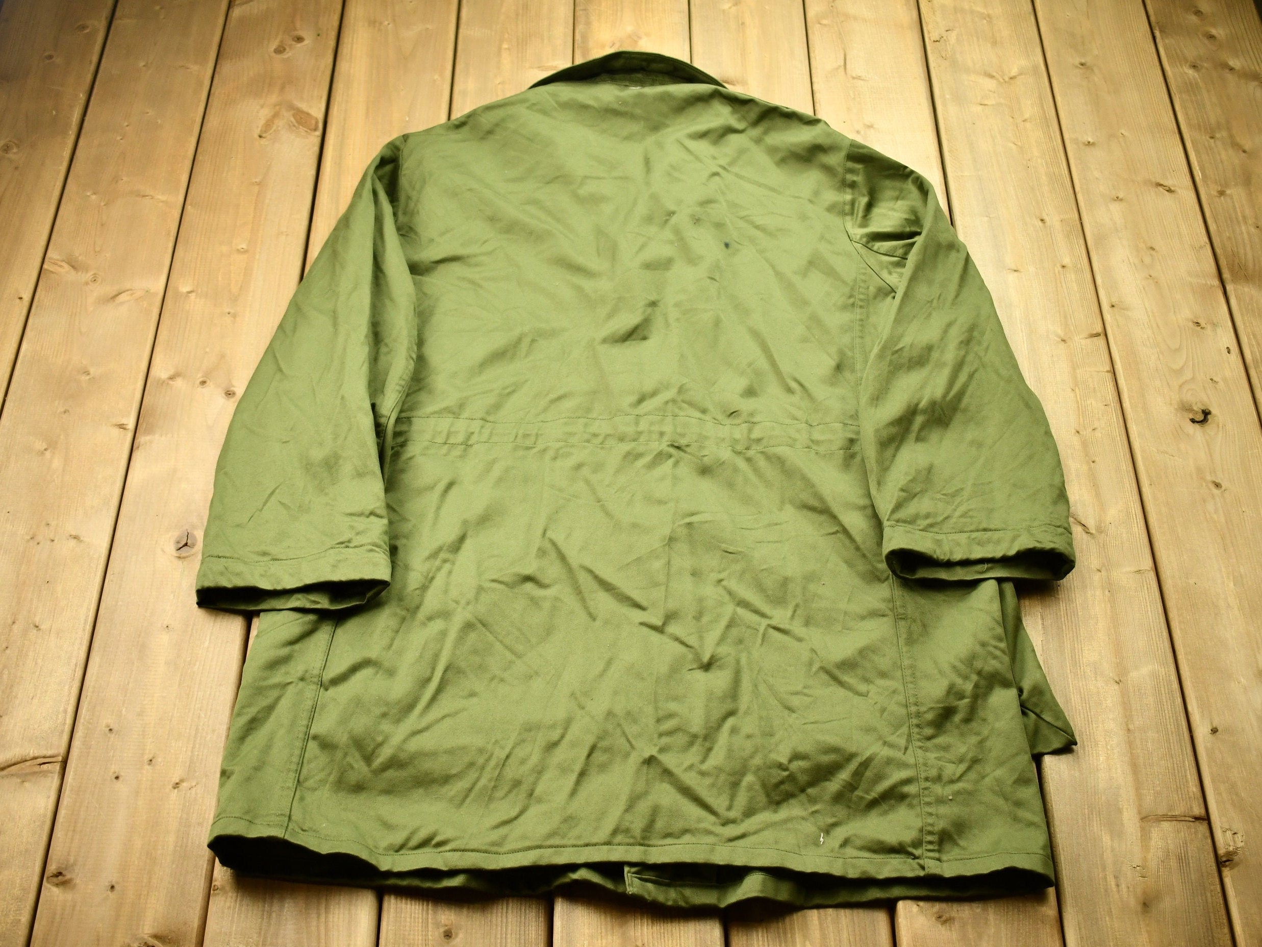 Vintage 1990s Military Button Up Overcoat
