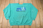 Vintage 1980s Derby New York Sailboat Graphic Crewneck Sweatshirt