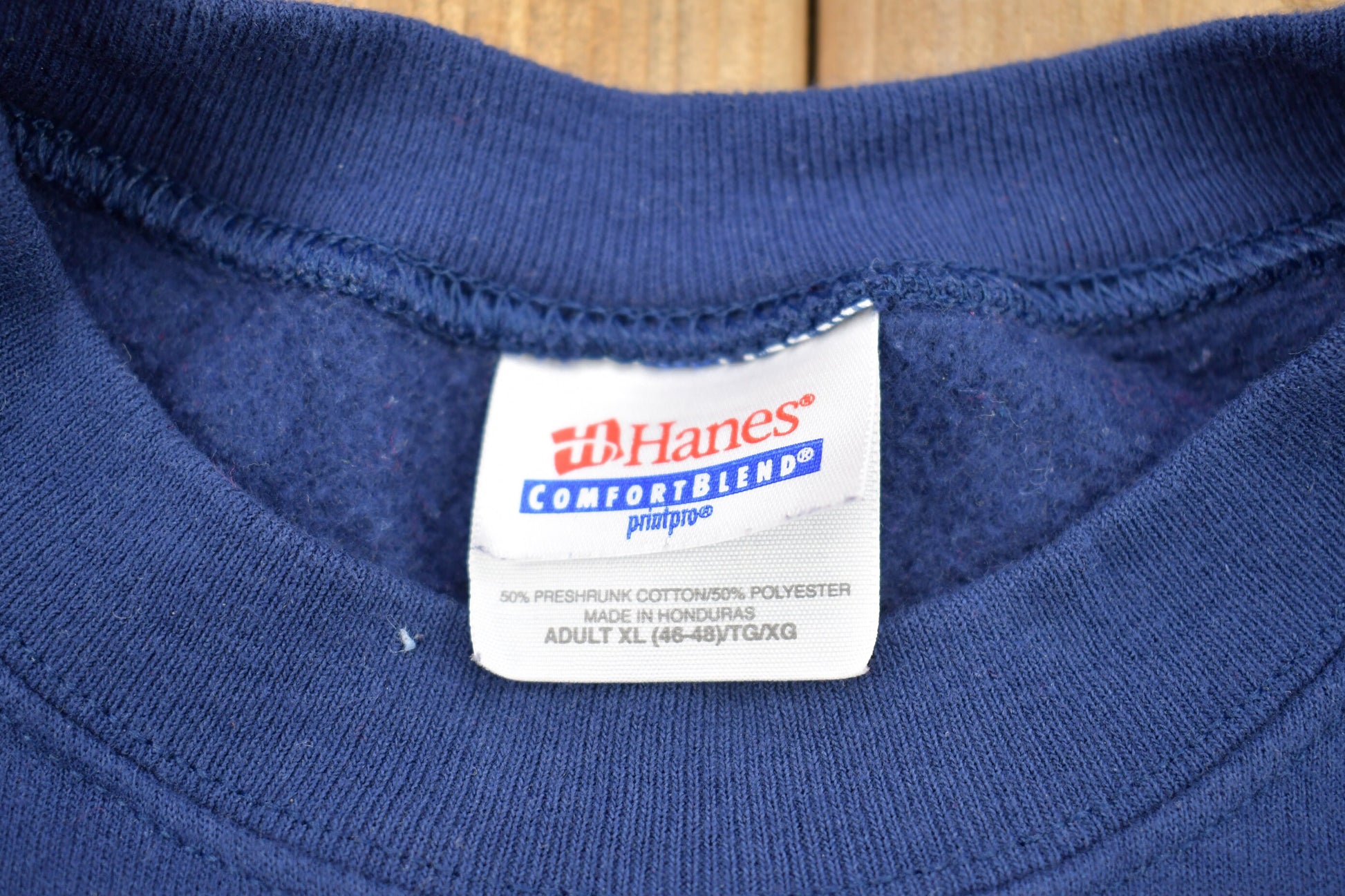 Vintage 1990s Blank Navy Blue Crewneck Sweatshirt