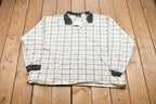 Vintage 1990s Faded Glory Quarter Button Sweatshirt