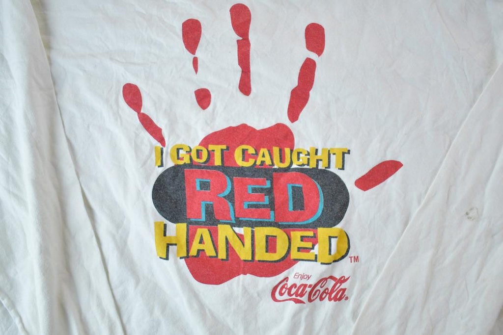 Vintage 1990s Coca Cola Red Handed Crewneck Sweatshirt