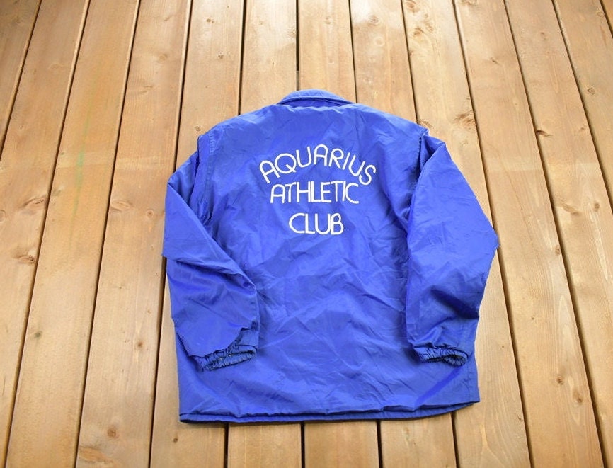 Vintage 1980s Aquarius Athletic Club Bomber Jacket