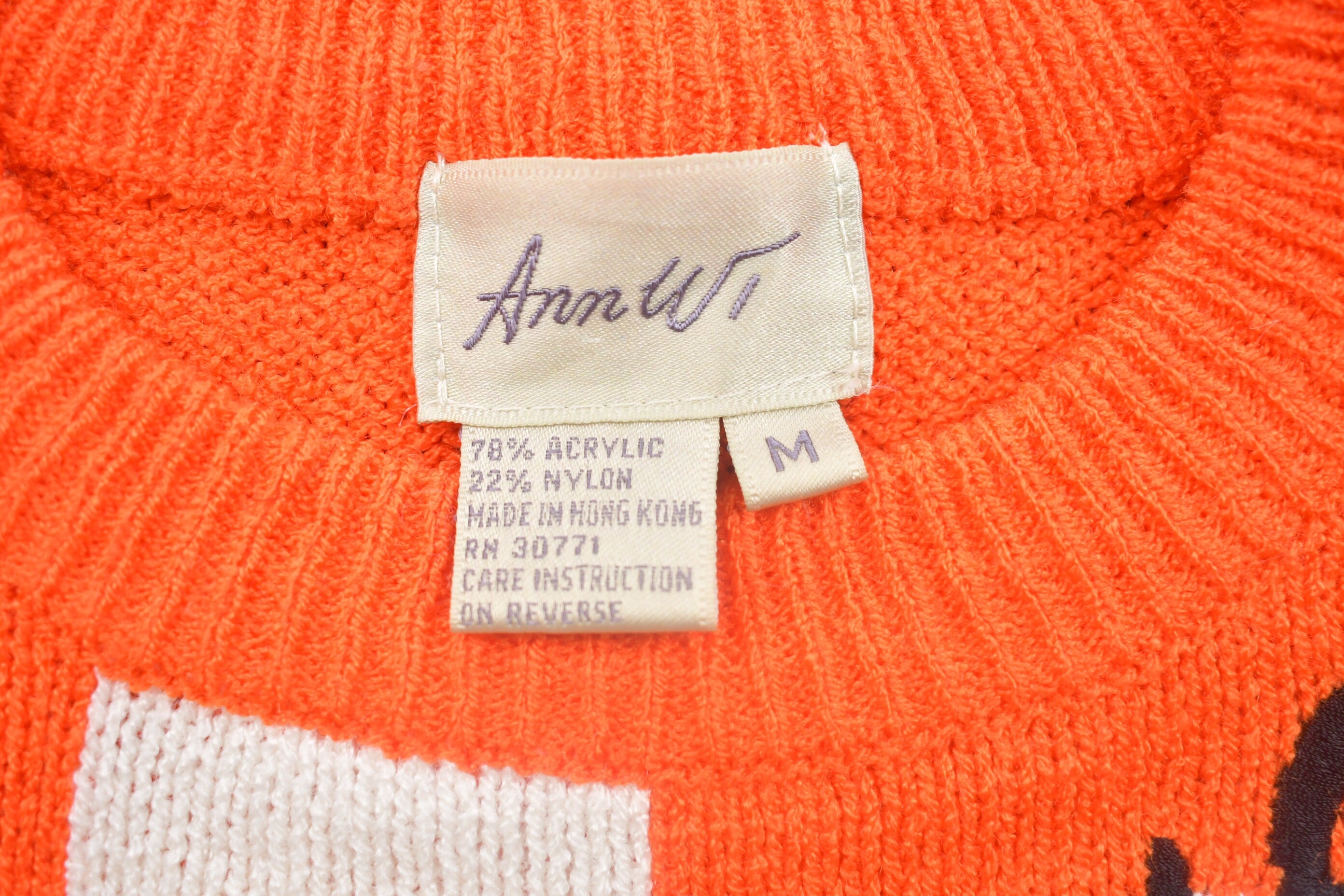 Vintage 1990s Ann Wi Short Sleeve Knitted Crewneck Sweater