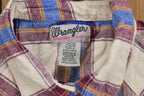 Vintage 1990s Wrangler Wrancher Plaid Flannel Button Up Shirt