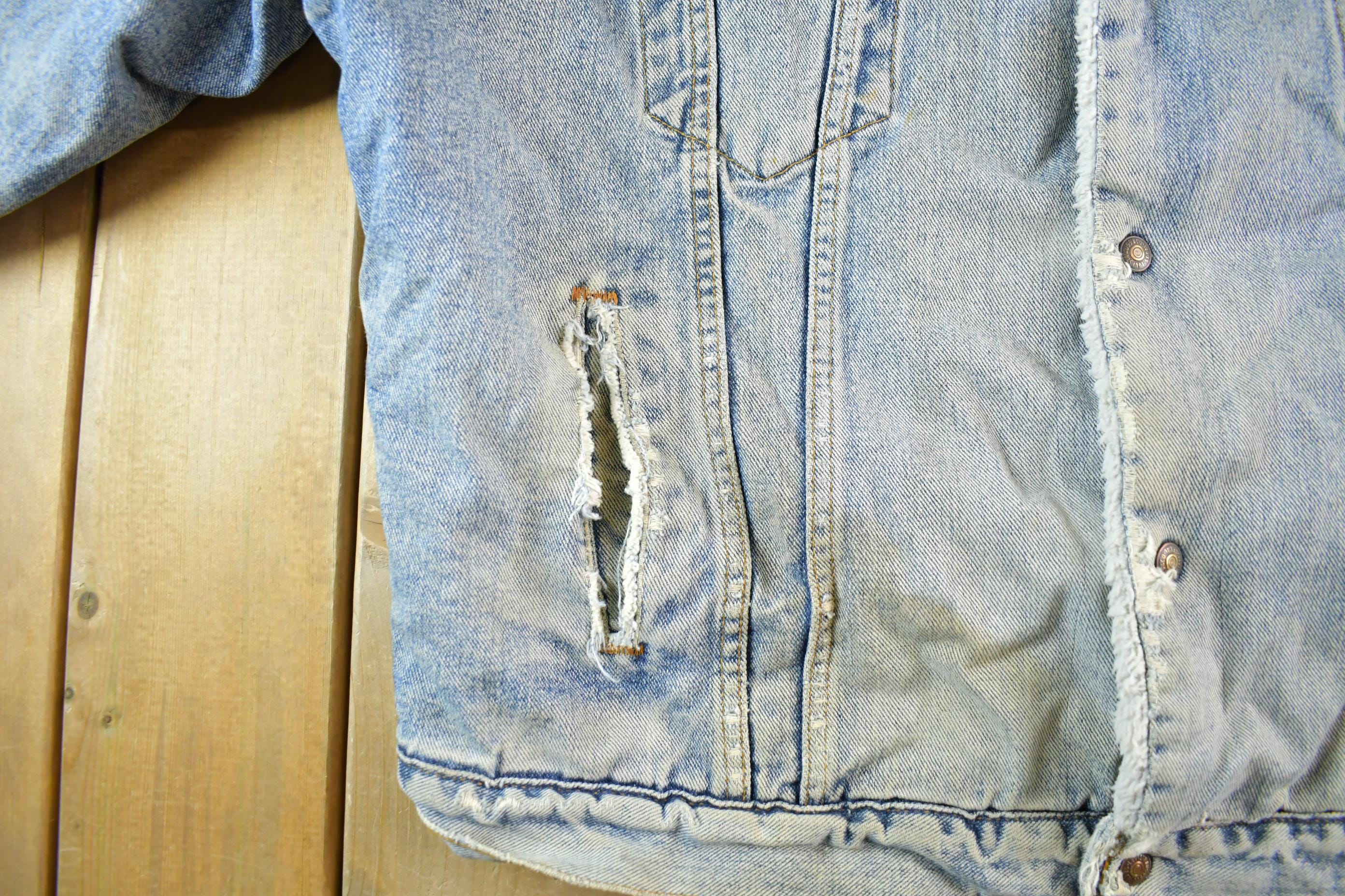Vintage 1980s Levi's Sherpa Lined Denim Jean Jacket Men's 2XL