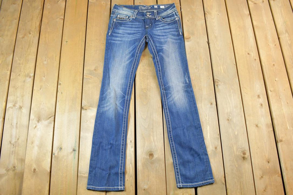 Vintage Y2K Miss Me Bedazzled Low Rise Jeans Size 26x31