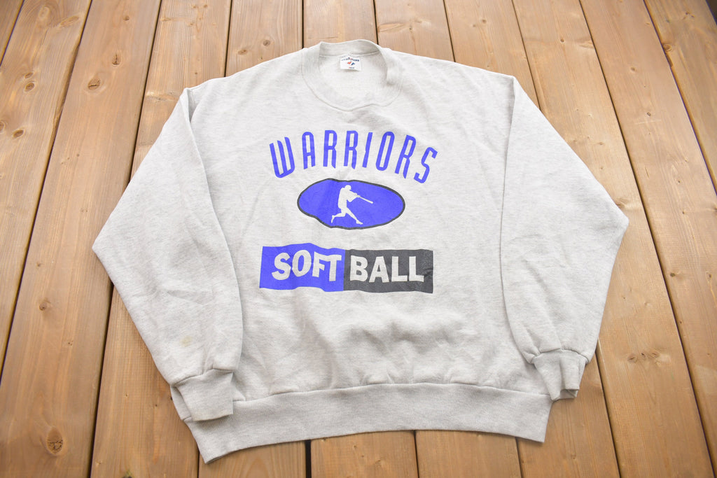Vintage 1990s Warriors Softball Crewneck Sweatshirt