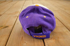 Vintage 1990s Minnesota Vikings Strap Back NFL Hat / 90's Embroidered Football Cap