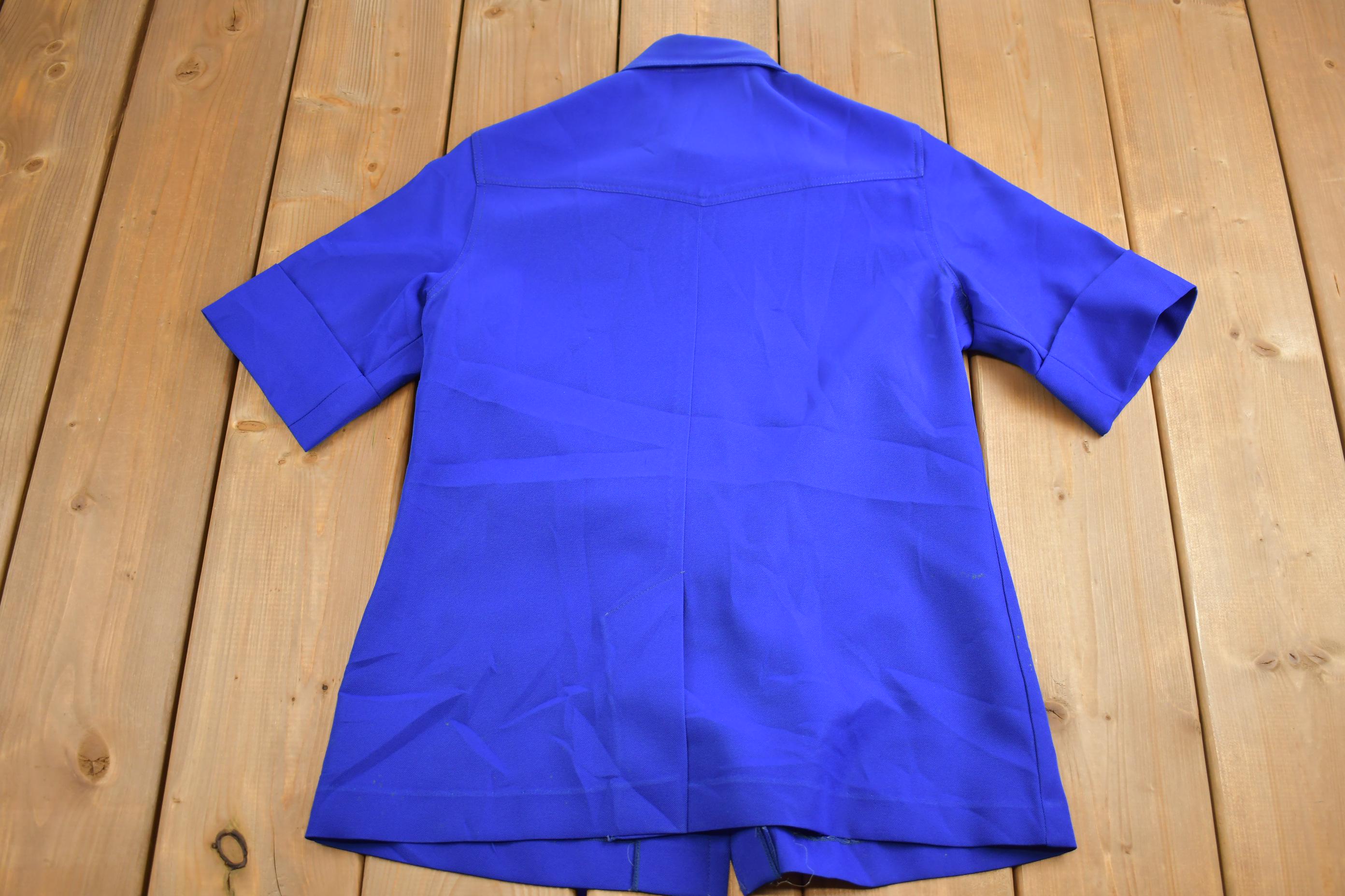 Vintage 1980s Jonathan Logan Women's Button Up Shirt With Epaulettes