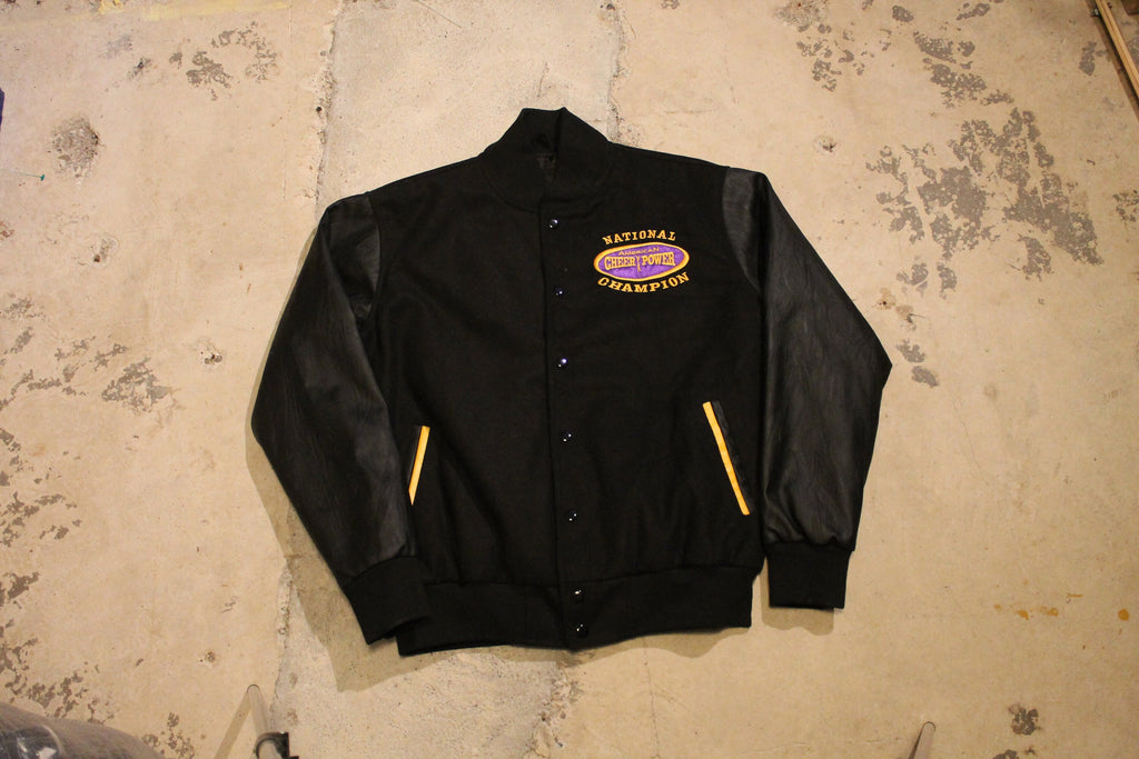 Vintage 1990s American Cheer Power National Champions Bomber Jacket