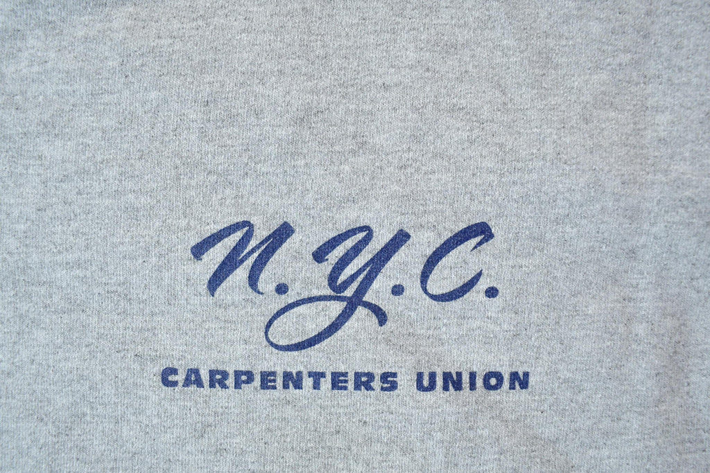 Vintage 1990s NYC Carpenters Union Crewneck Sweatshirt / 90s Crewneck / Souvenir Sweater / Streetwear / Travel And Vacation
