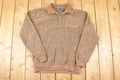 Vintage 1980s John Blair Quarter Button Knit Shirt Men's L