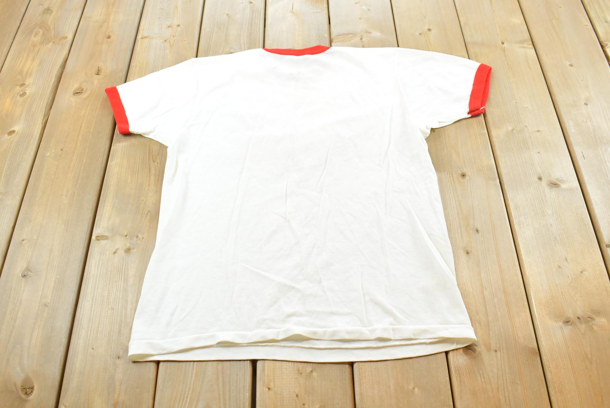 Vintage 1990s Fire Fighters Club Ringer T-Shirt Mens L