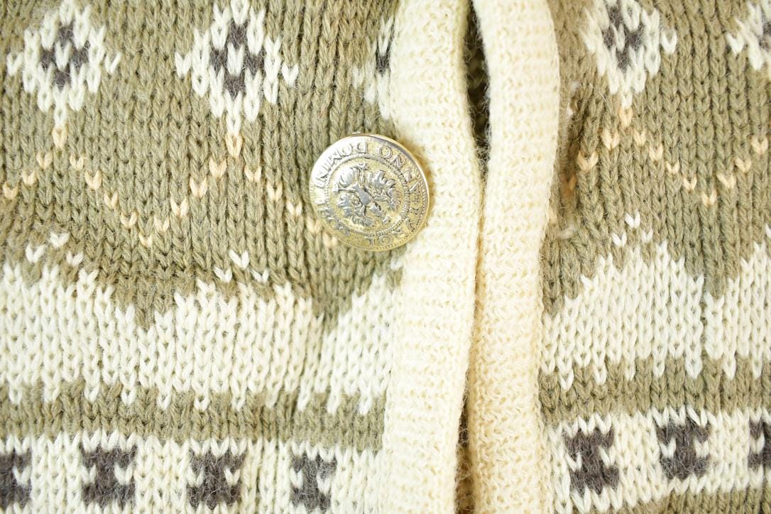 Vintage 1970s Norvik Ren-Dale Cardigan Sweater Men's M