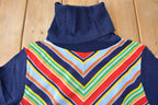 True Vintage 1960s Deadstock Helen Sue Long Sleeve Turtleneck Psychedelic Acyrlic Blouse Knit Sport Top