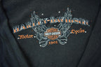 Vintage 1990s Harley Davidson Motorcycles Gaylord Michigan Womens Graphic Sweatshirt