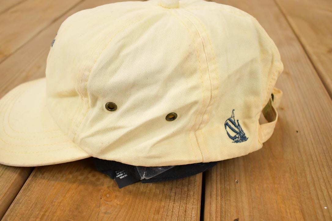 Vintage 1990s Nautica Sporting Club Strapback Dad Hat / 90's Embroidered Boating Preppy Cap