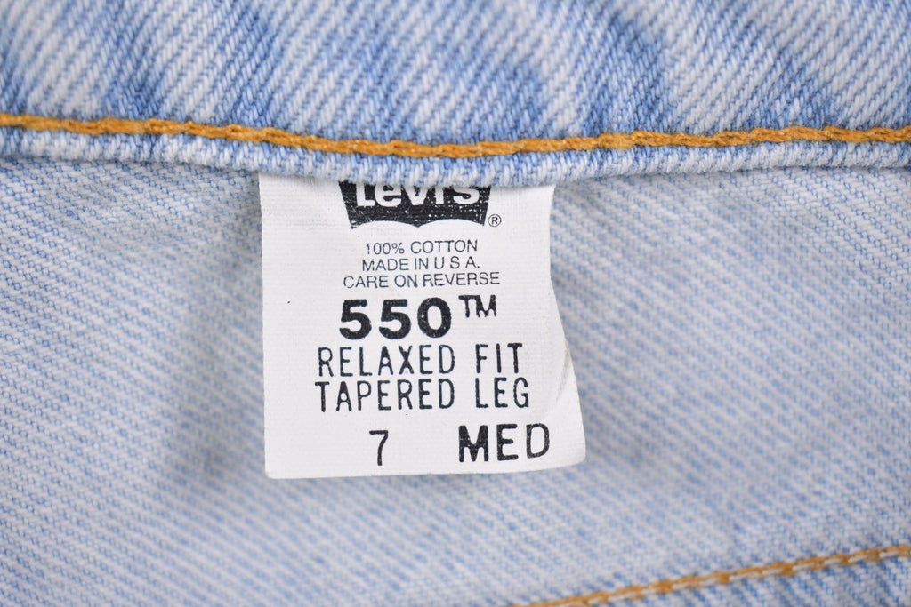 Vintage 1990s Levi's 550 Red Tab Spray Paint Jeans Size 28 x 30