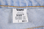 Vintage 1990s Levi's 550 Red Tab Spray Paint Jeans Size 28 x 30