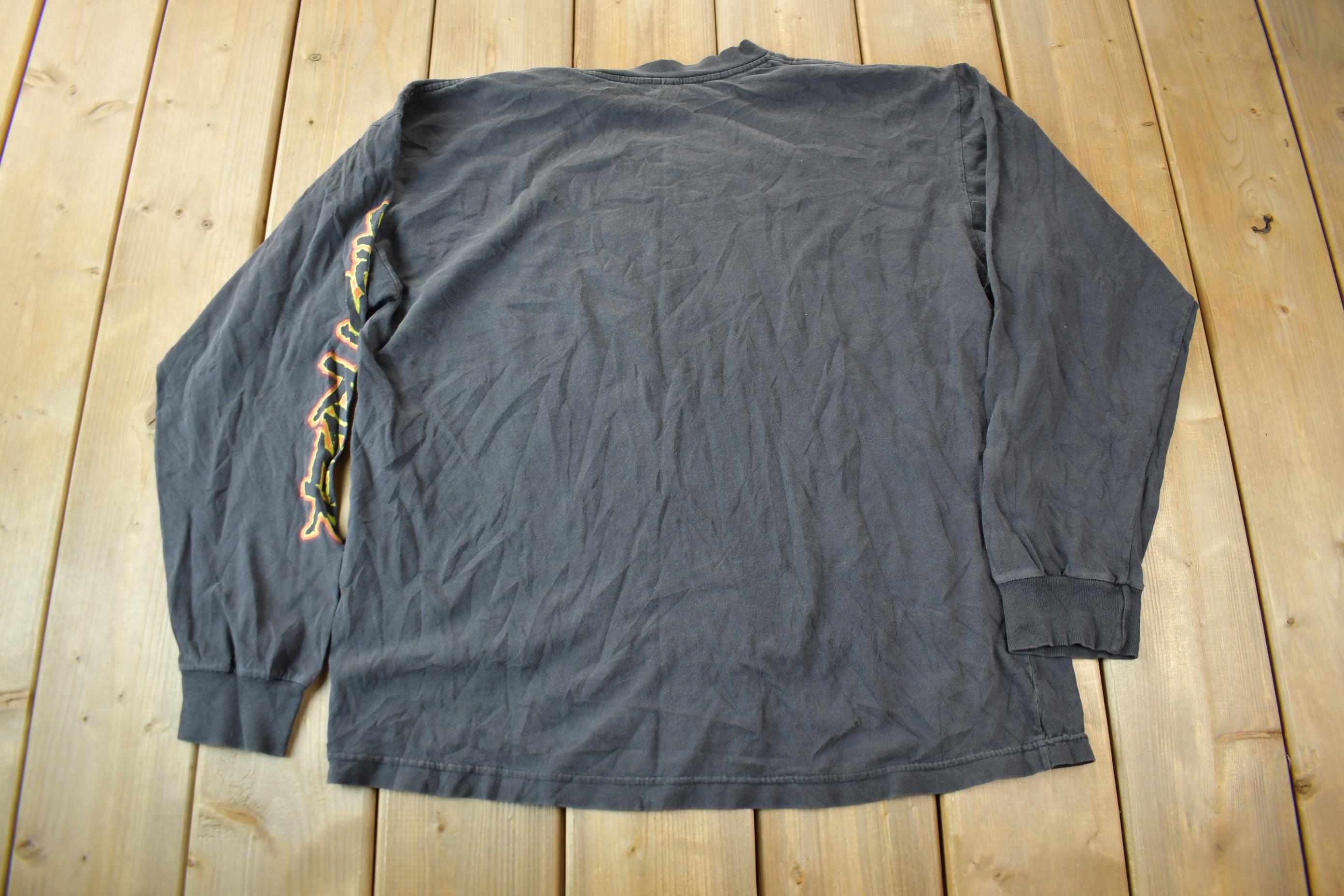 Vintage 1990s Ghost Rider Marvel Promo Long Sleeve Graphic T-shirt