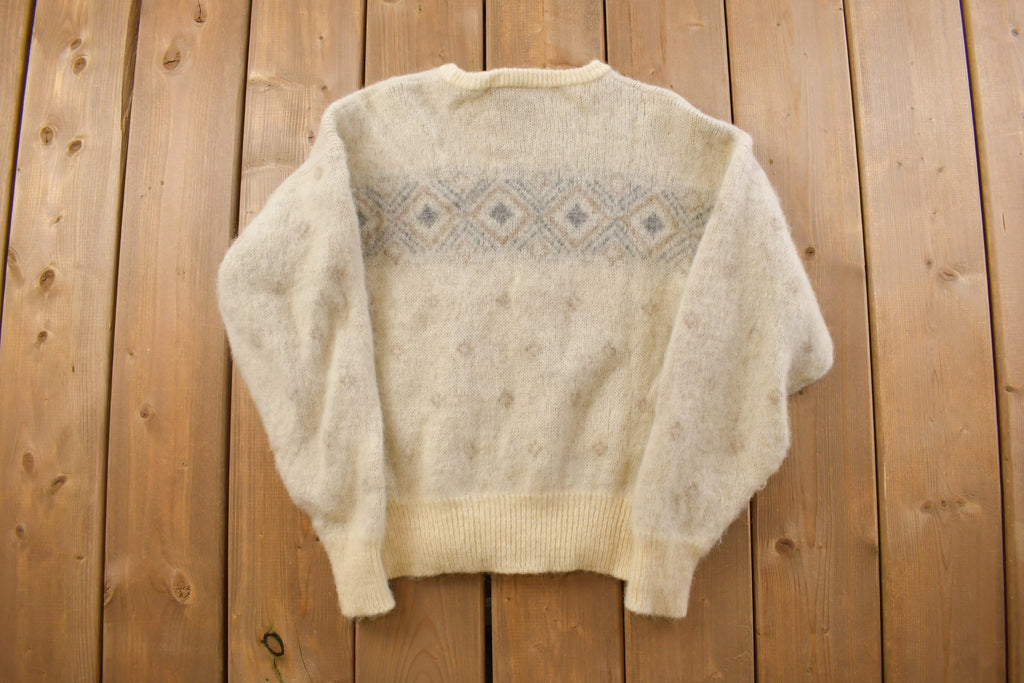 Vintage 1970s Knit Nordic Sweater Apres Ski