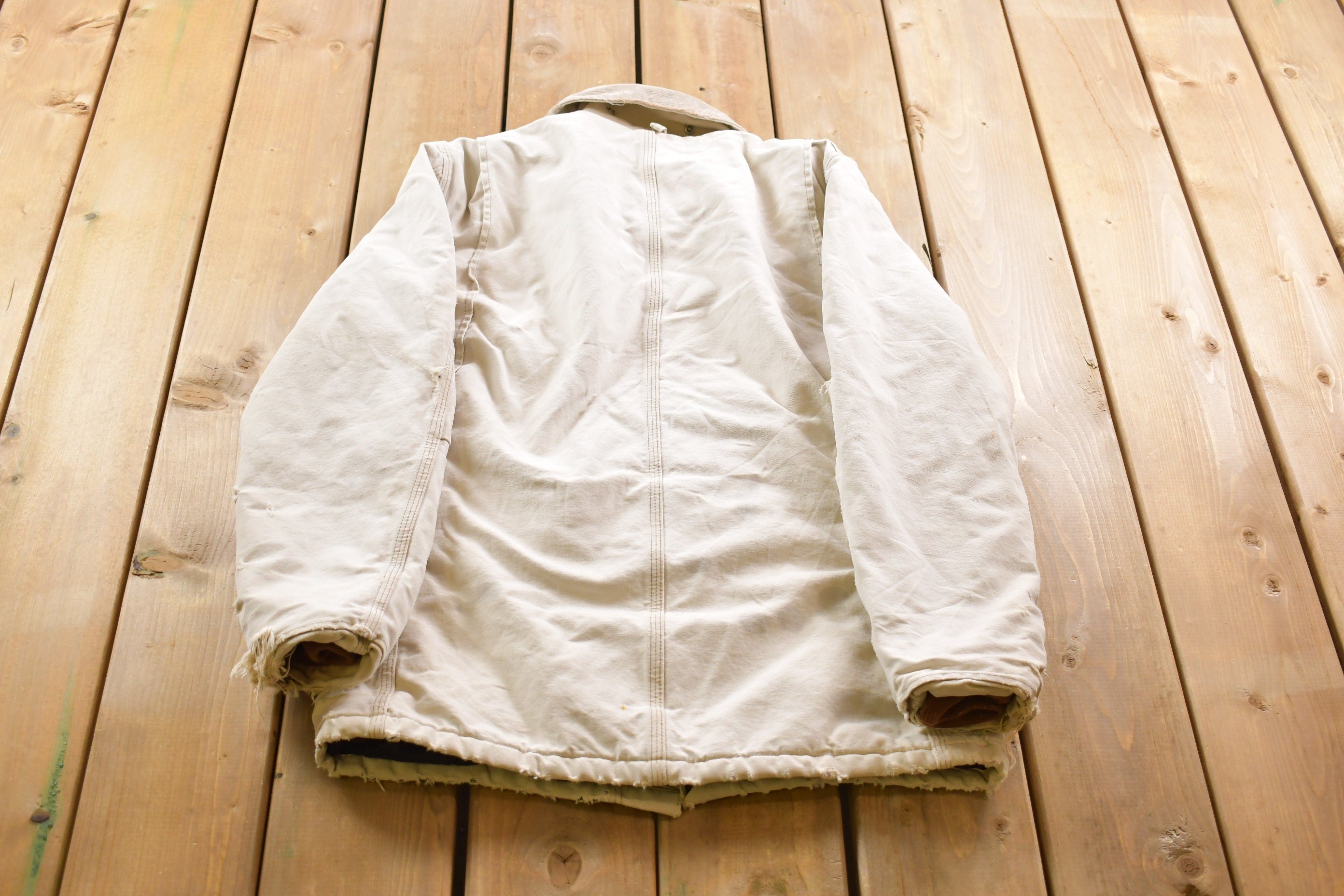 Vintage 1990s Naturally Distressed Quilted Traditional Carhartt Coat