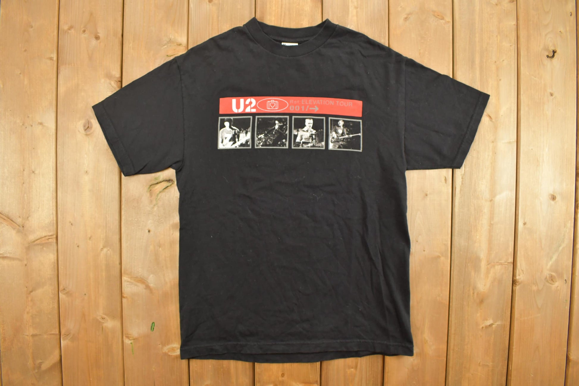 Vintage 2001 U2 Elevation Tour Rock Band Graphic T-Shirt Band U2 001