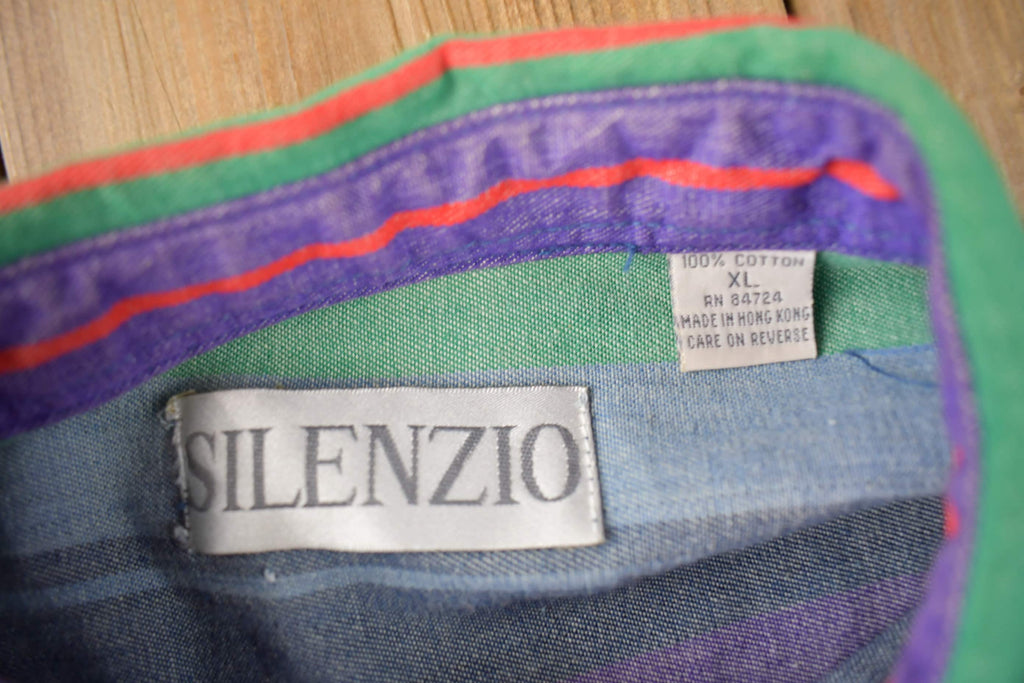 Vintage 1990s Silenzio Button Up Striped Shirt