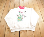 Vintage 1990s Morning Sun Bouquet Of Flowers Crewneck Sweatshirt Made In USA