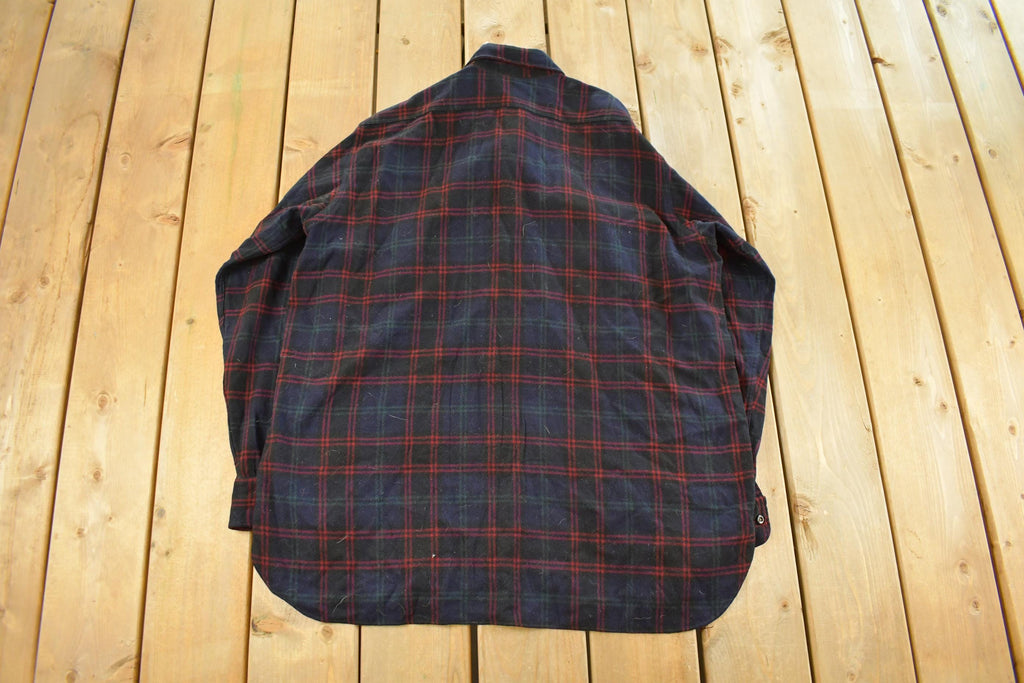 Vintage 1940s Pendleton Wool Board Button Up Board Shirt Men's XL