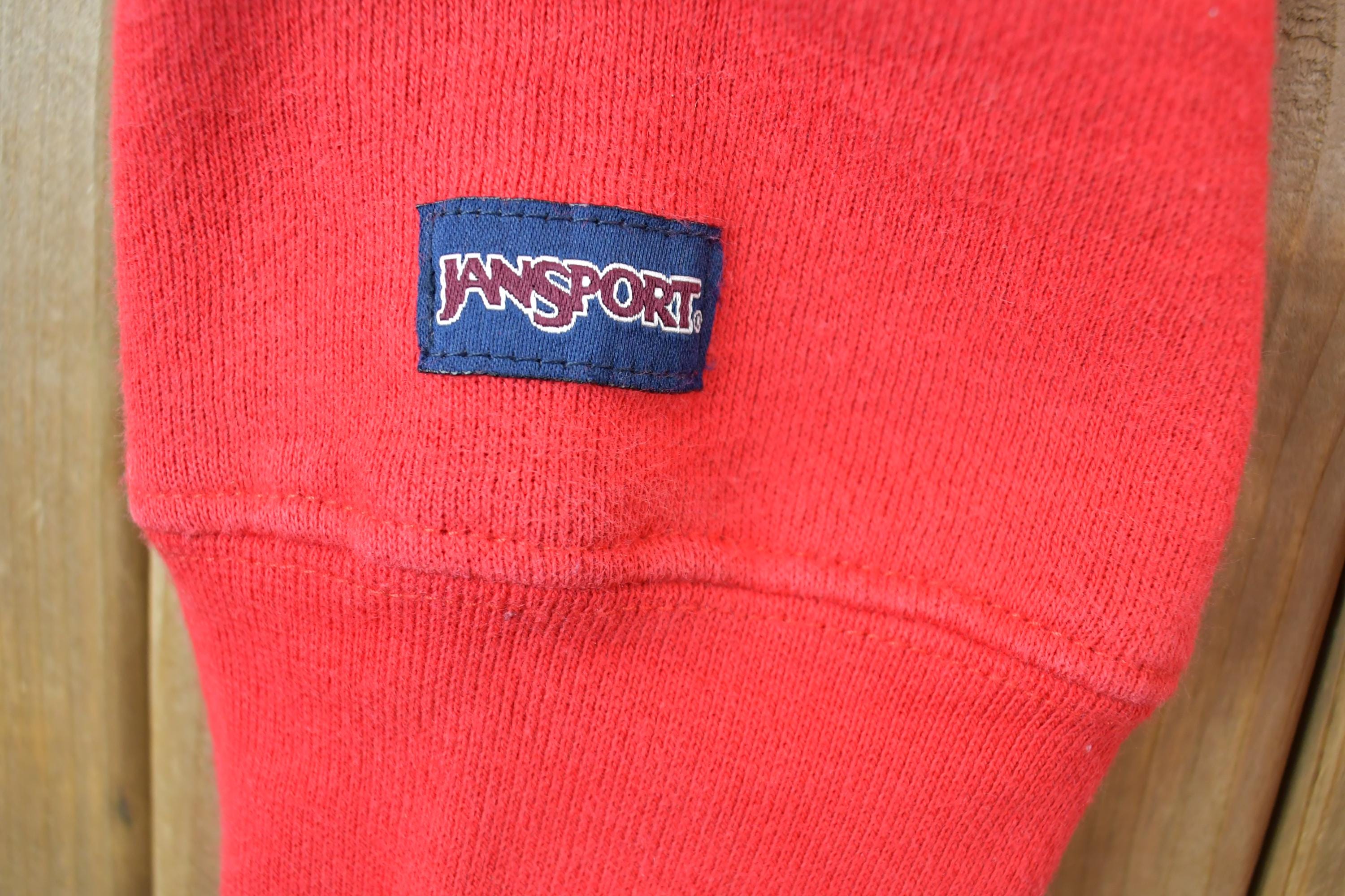 Vintage 1990s Wisconsin Jansport University Collegiate Quarter Zip Mock Neck