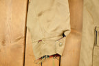Vintage 1990s Plaid And Solid Beige Reversible Jacket