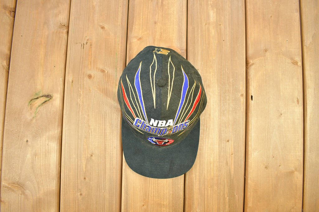 Vintage 1998 Chicago Bulls NBA Champions Starter Stripes Strap Back Hat