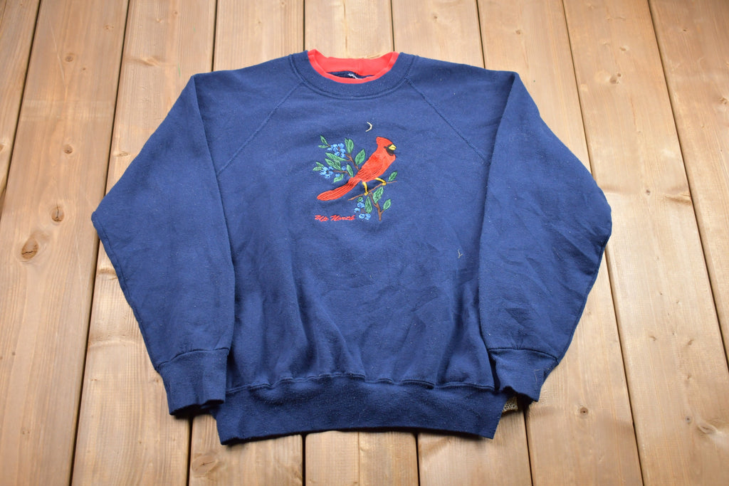 Vintage 1990s Up North Bird Embroidered Crewneck