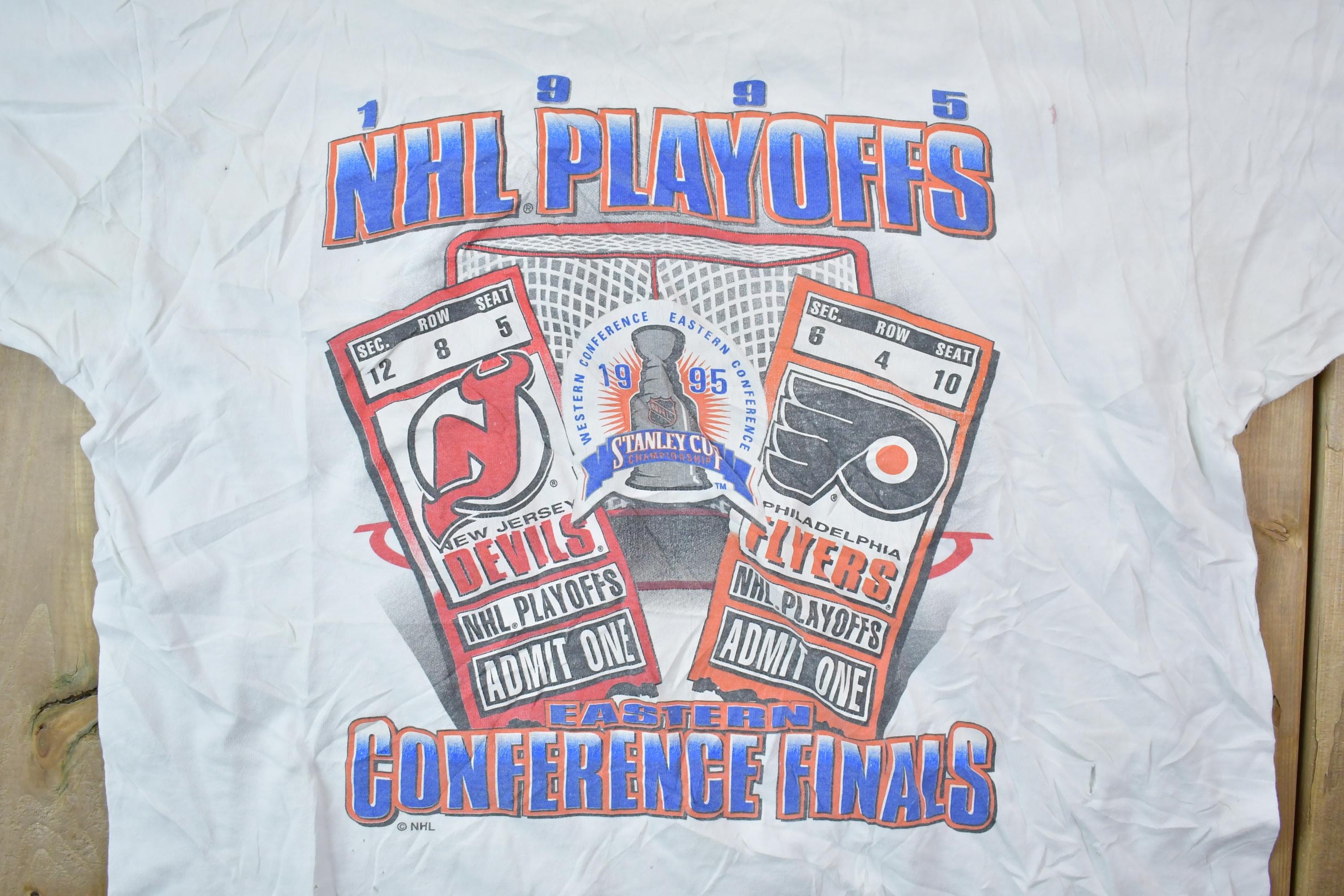 Vintage 1995 NHL Playoffs Eastern Conference Graphic T-Shirt