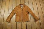 Vintage 1980s Women's Dantelli Clasp Closure Suede Leather Coat