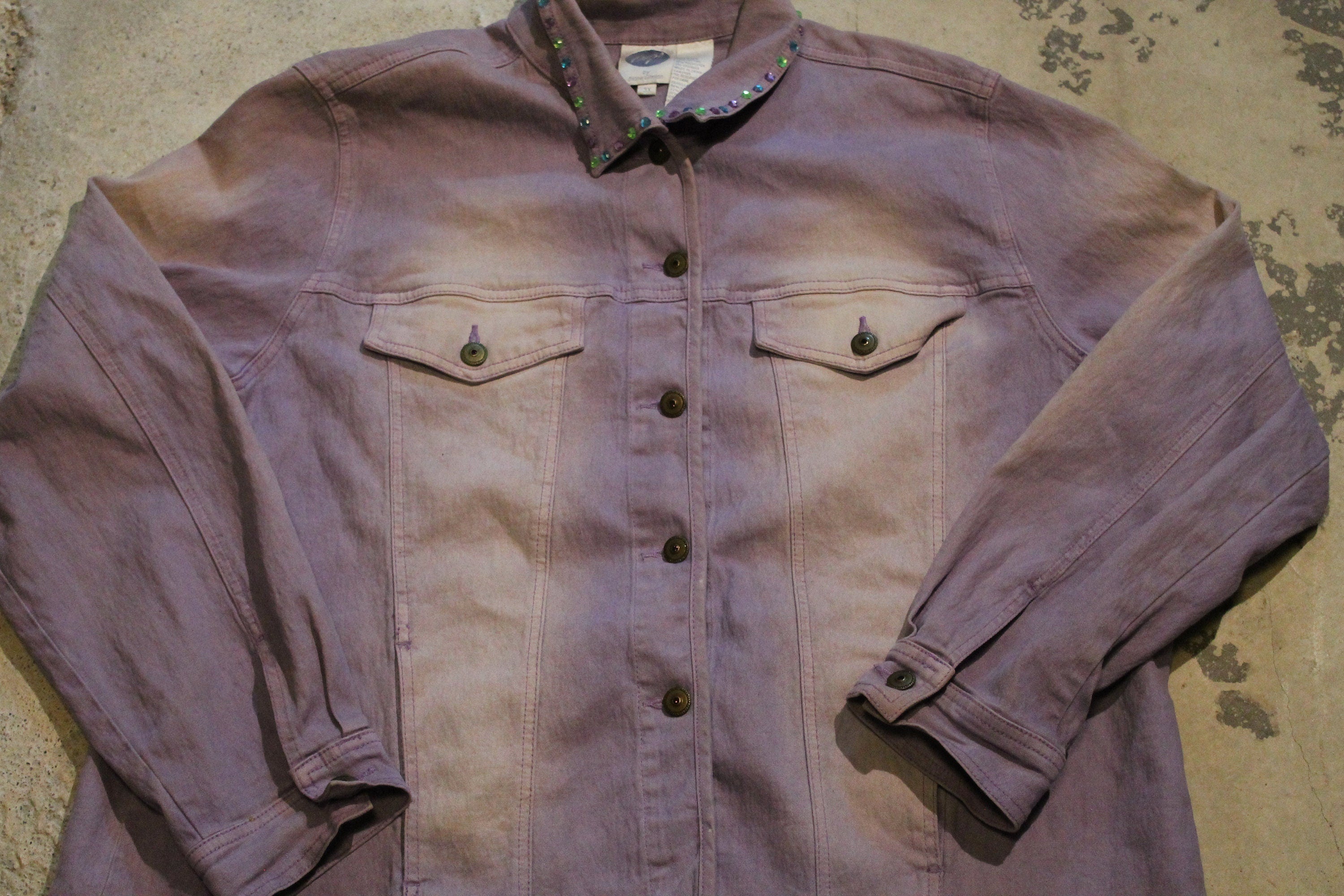 Vintage 1990s Overdyed Purple Jean Jacket
