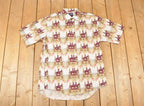 Vintage 1990s Wrangler AOP Cowboy Abstract Button Up Shirt Men's L