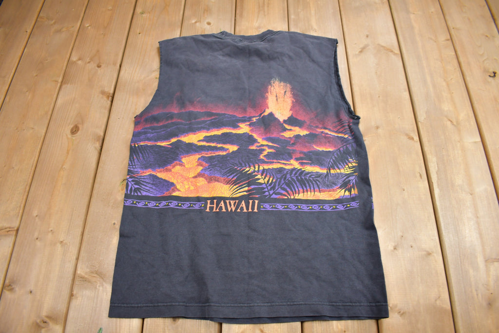 Vintage 1990s Hawaii Volcano Graphic Souvenir T Shirt