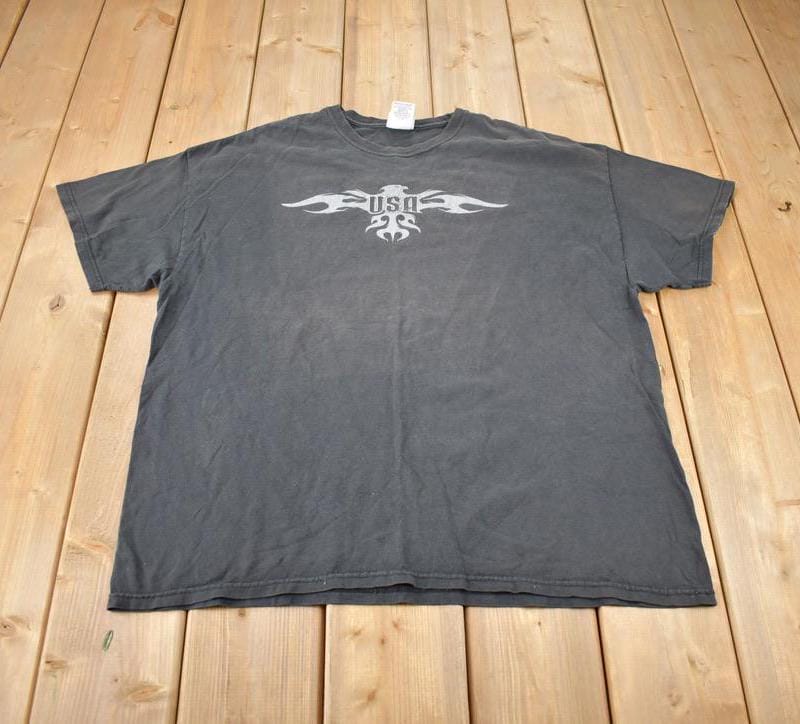 Vintage 1990s USA Biker Souvenir Travel T-Shirt Made In USA