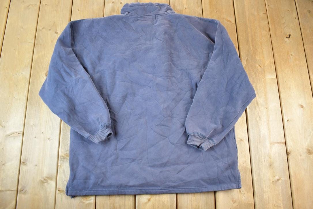 Vintage 1990s Big Dogs Quarter Zip Souvenir Crewneck Sweatshirt Made In USA