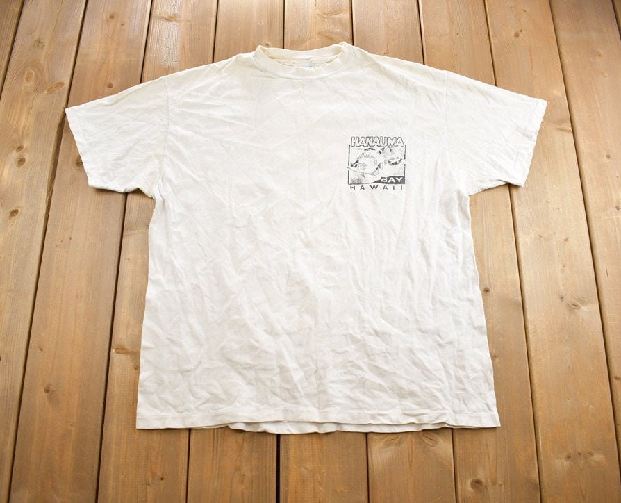 Vintage 1990s Hanauma Hawaii Souvenir Travel T Shirt Made In USA