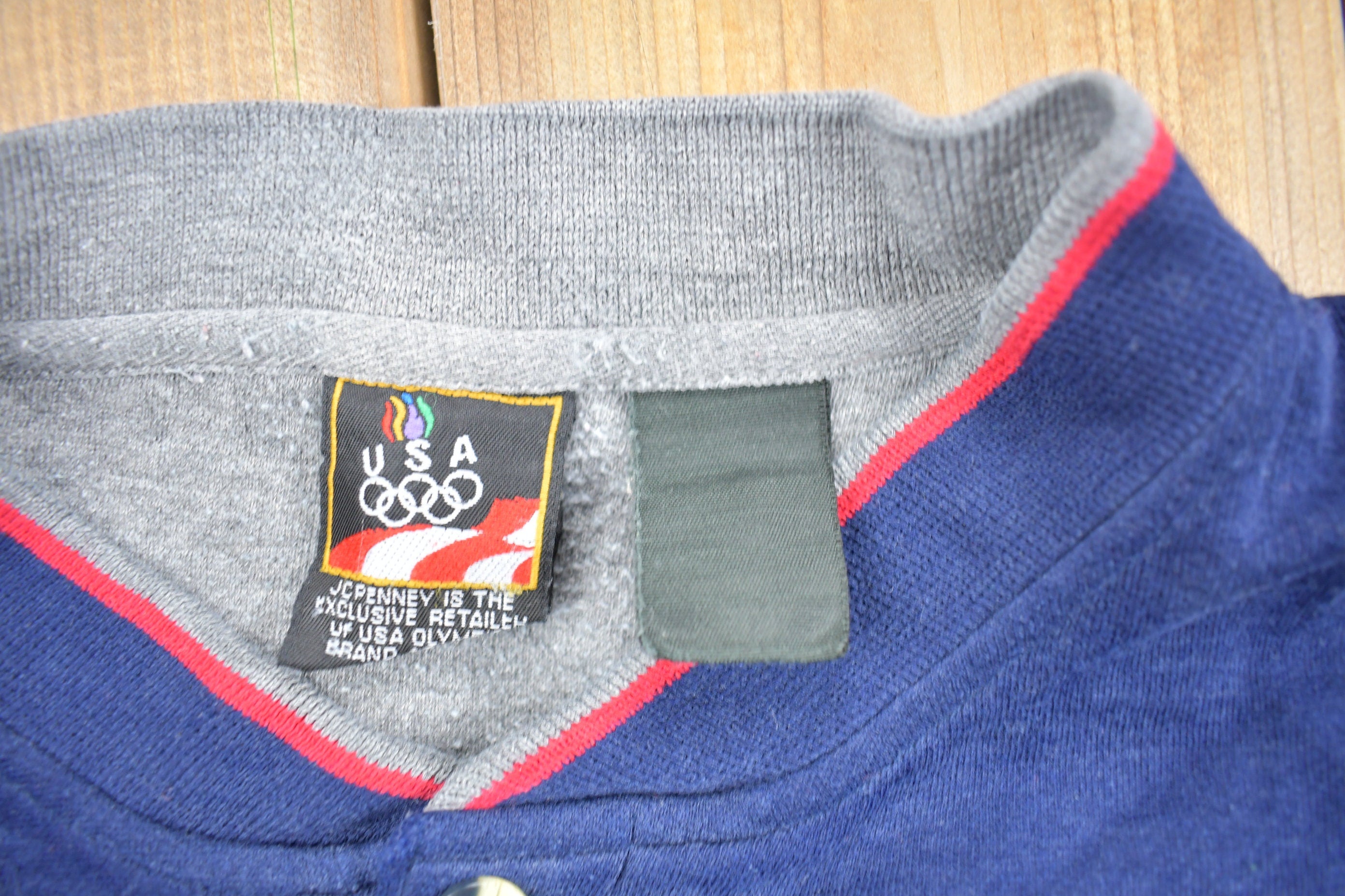 Vintage 1990s Blank Henley Sweatshirt