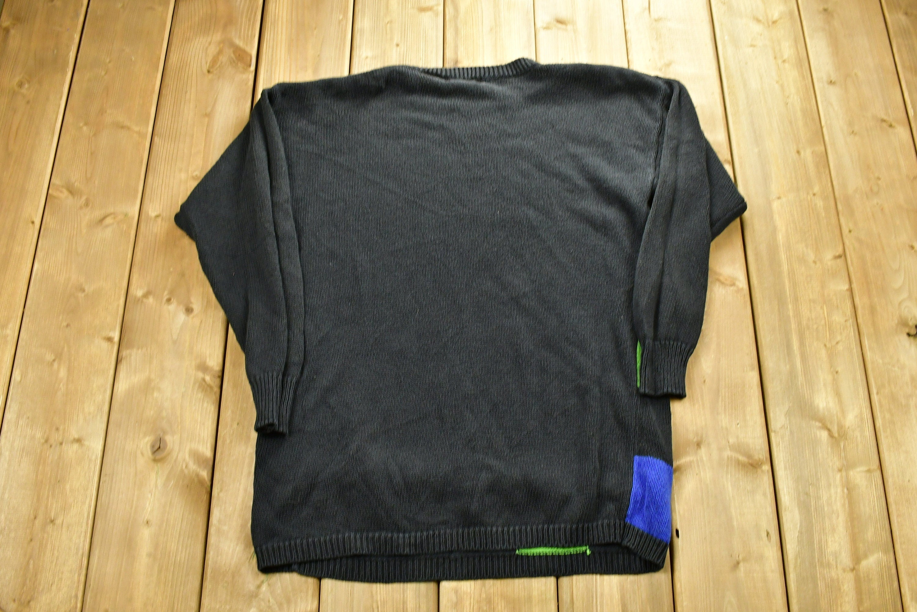 Vintage Heart Graphic Abstract Funky Knit Sweater