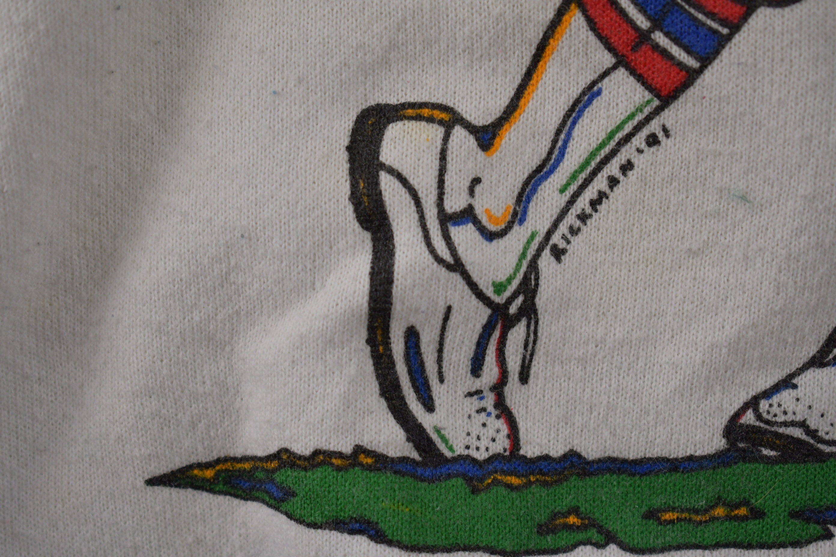 Vintage 1991 Willie Gibbons Golfing Graphic Crewneck Sweatshirt Made In USA