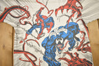 Vintage 1993 Spiderman Vs Venom Vs Carnage MARVEL Comics Mega Print T-Shirt