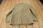 Vintage 1980s Harris Tweed Houndstooth 100% Wool Coat
